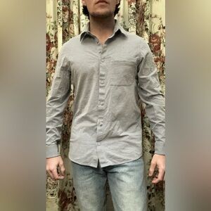 lululemon athletica Blue Casual Button-Down Commission Long-Sleeve Shirt